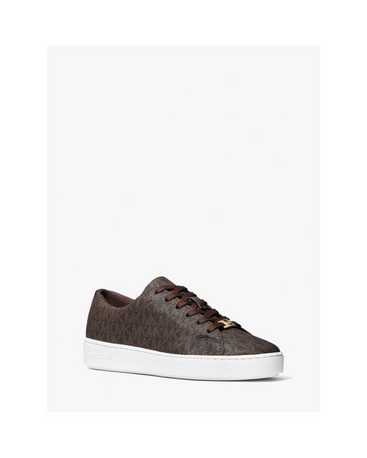 MICHAEL Michael Kors Brown Signature Keaton Low-Top Trainers