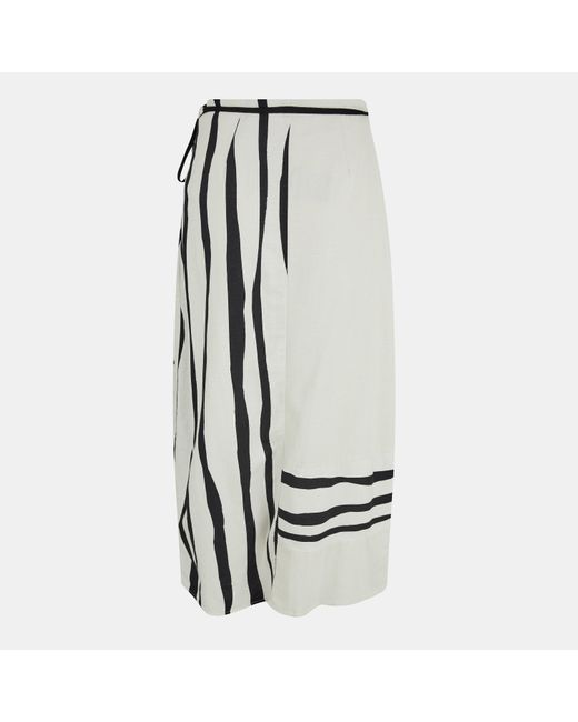 French Connection White Genevieve Adjustable Wrap Skirt