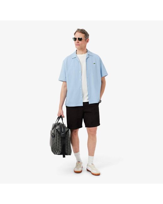 Lacoste Blue Short Sleeve Plain Shirt for men