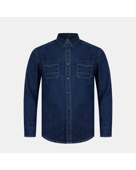 Firetrap Blue Long Sleeve Denim Shirt for men