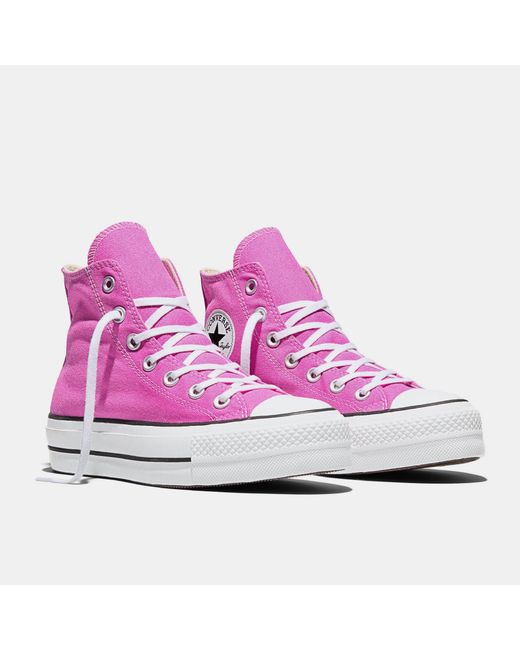 Converse Purple Chuck Taylor All Star Canvas High-Top Trainers