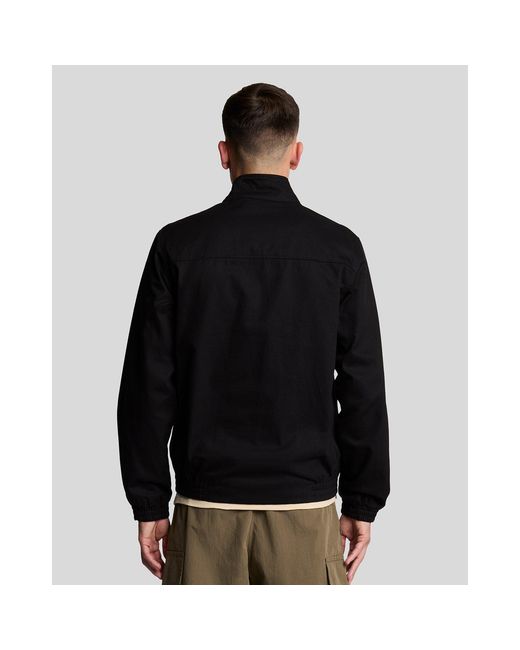 Lyle & Scott Black Long Sleeve Zip Harrington Jacket for men