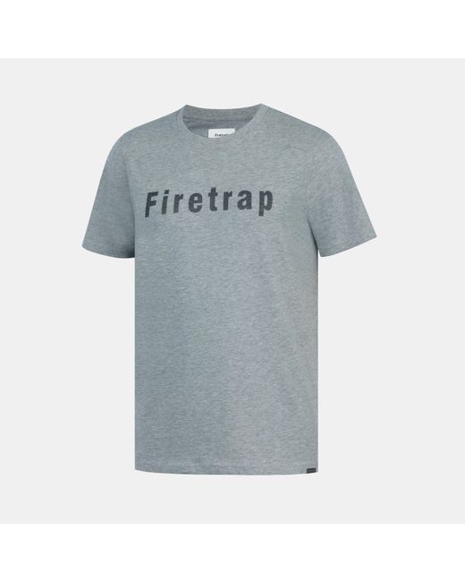 Firetrap Blue Large Logo T Shirt for men