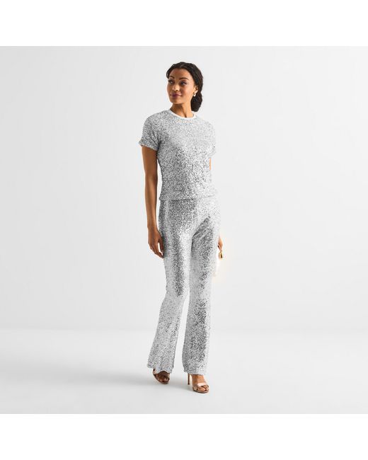 Never Fully Dressed Natural Diva High Rise Flared Trousers