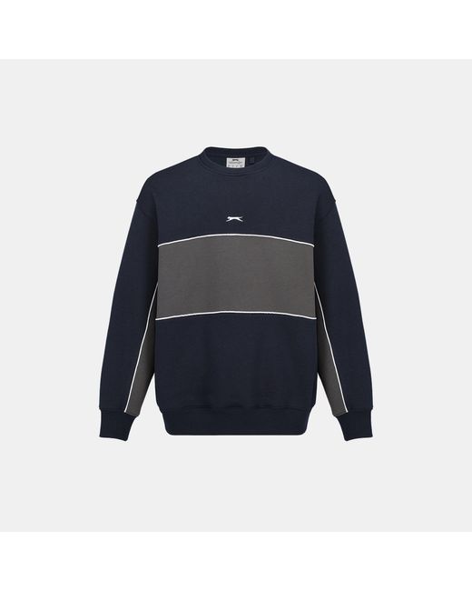 Slazenger 1881 Blue Fleece Sportswear Crew Sweat for men