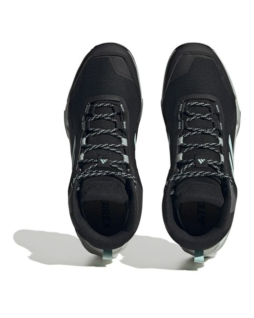 Adidas Blue Waterproof Trail Mid Hiking Shoes for men