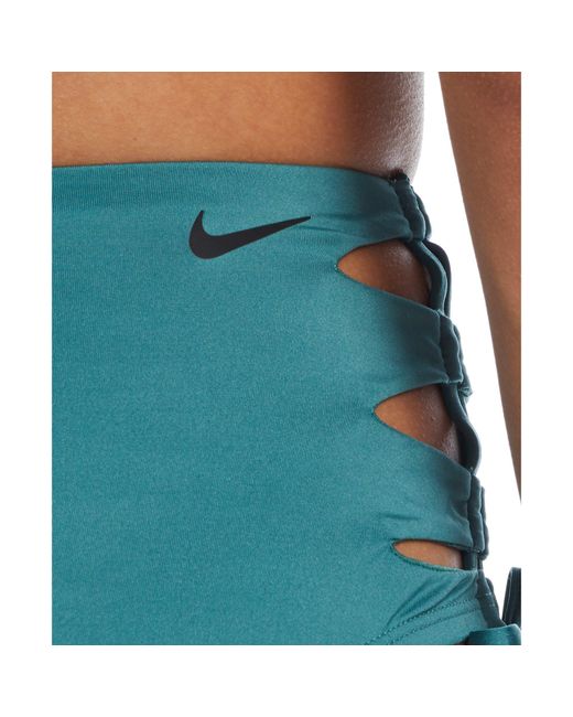 Nike Blue Lace Up High Waist Cheeky Bottom