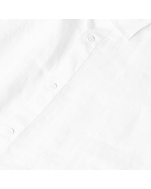 ARMANI EXCHANGE White Short Sleeve Oxford Shirt for men