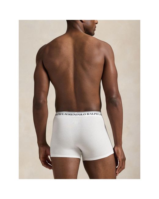 Polo Ralph Lauren White 3-Pack Cotton Trunks for men