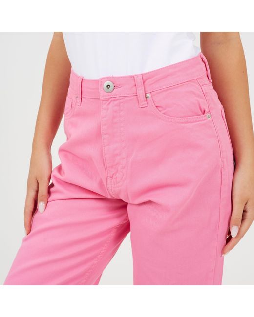 Brave Soul Pink Para Straight Leg Jeans