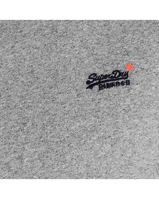 Superdry Gray Small Chest Logo T Shirt for men