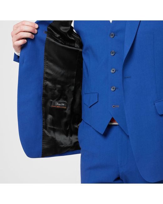 Without Prejudice Blue Perrin Slim Fit Suit Jacket for men