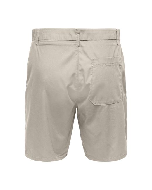 Only & Sons Gray Chino Shorts for men
