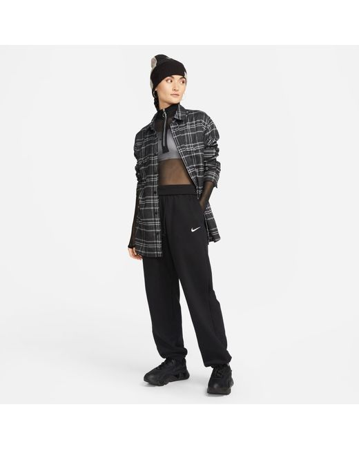 Nike Black Sportswear Phoenix Fleece High-Waisted Oversized Sweatpants