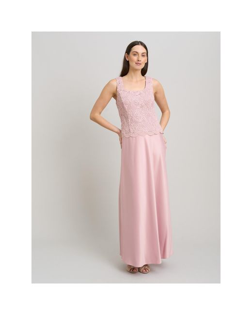 Gina Bacconi Pink Marilou Lace & Satin Dress & Jacket