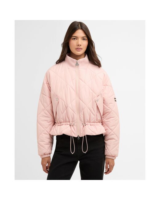 Barbour Pink Pagan Quilted Jacket