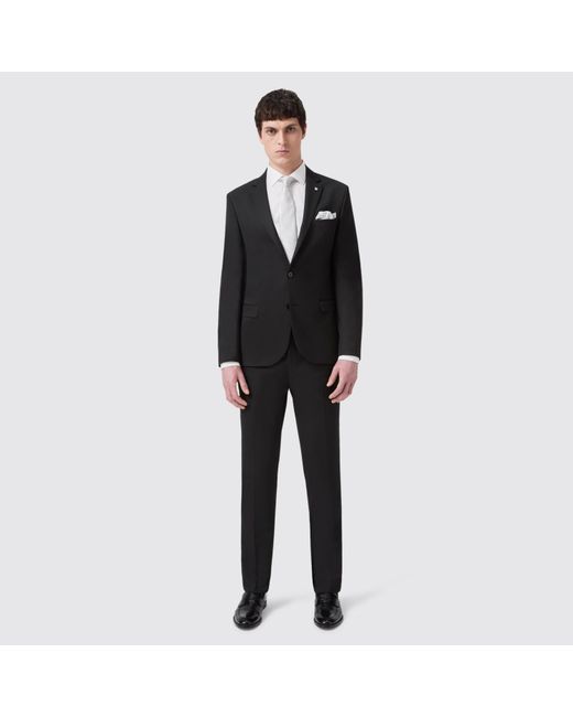 Twisted Tailor Black Ellroy Tailored Fit Jacket for men