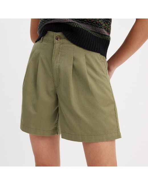 Levi's Green Levi's Pleated Trouser Short Deep Lic