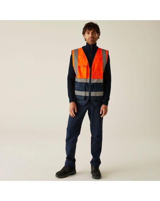 Regatta Red Pro Hi-Vis Executive Vest for men