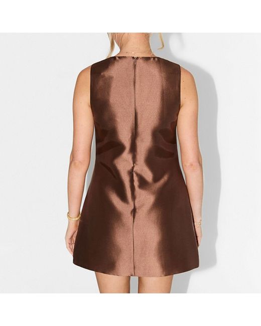 Odd Muse Brown The Ultimate Muse Satin Shift Dress