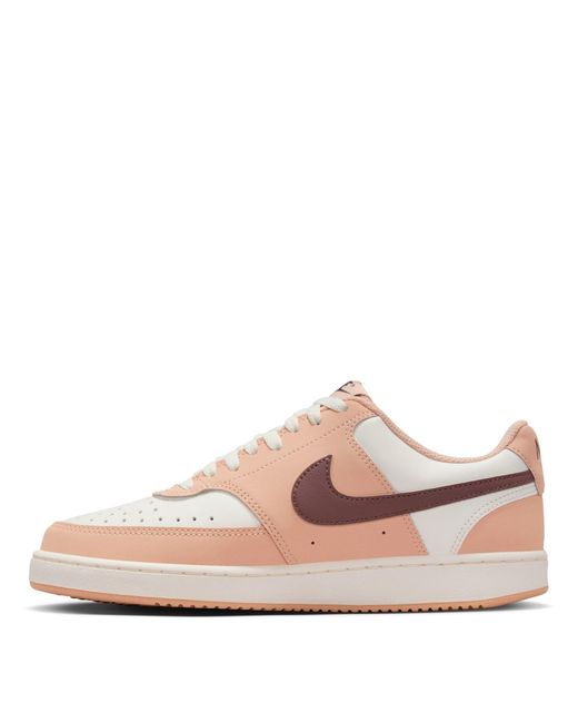 Nike Pink Court Vision Low Next Nature Trainers