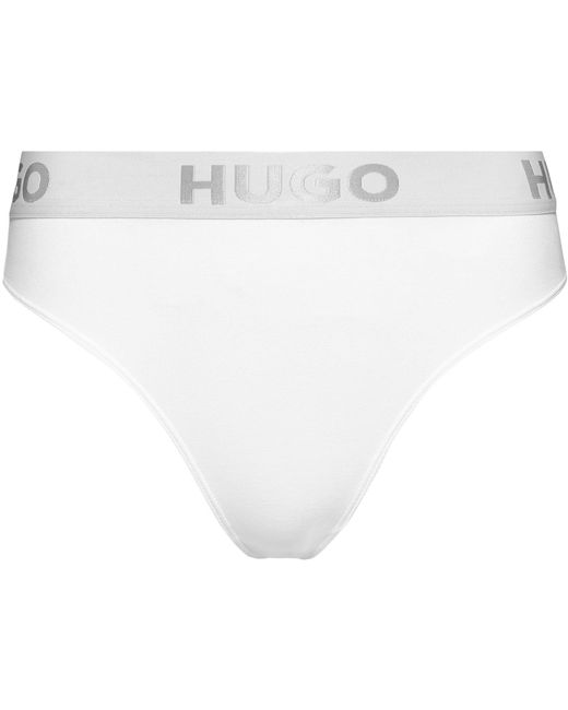 HUGO Brown Stretch Cotton Thong