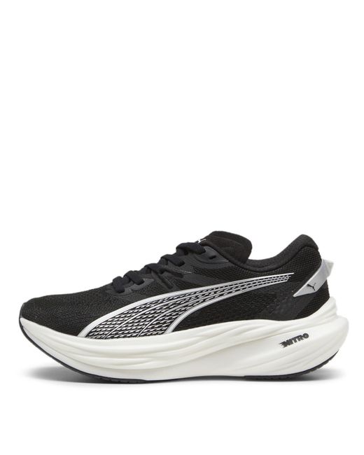 PUMA Black Deviate Nitro 3 Fade Road Running Shoes
