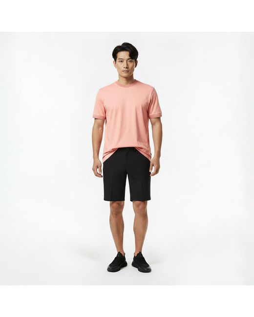 Boss Pink Tessler Short Sleeve Cotton T-Shirt for men