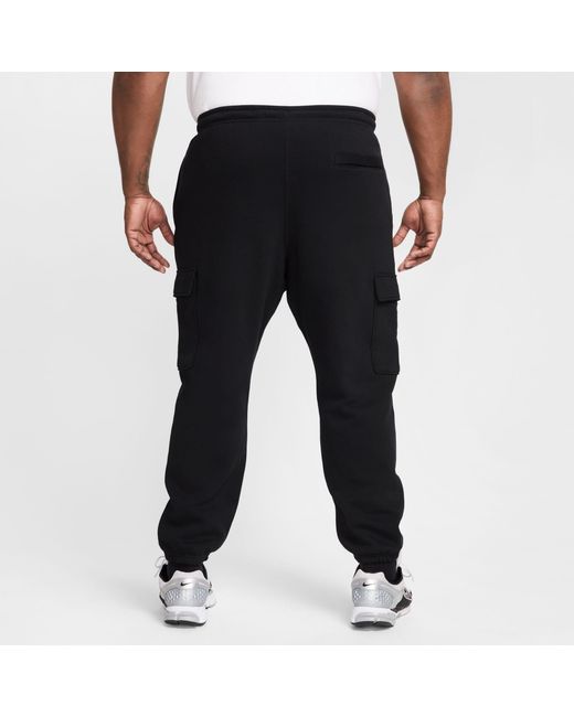 Nike Black Sportswear Club Fleece Cargo Pants for men