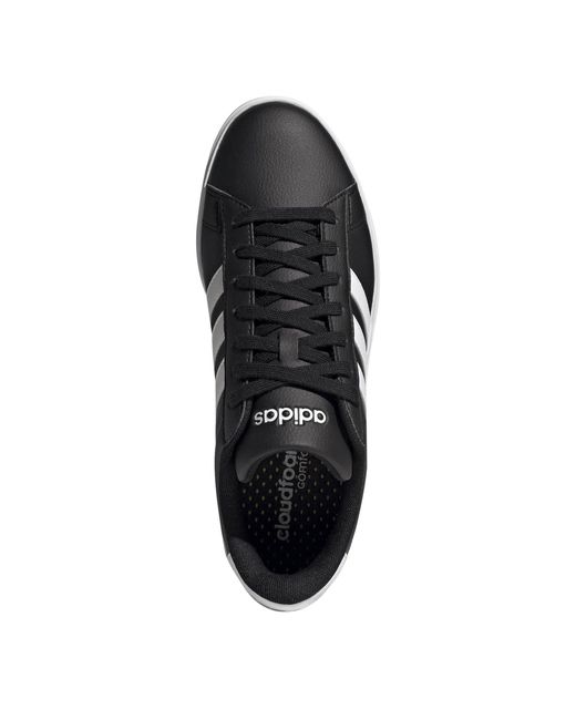 Adidas Black Grand Court Cloudfoam Comfort Shoes