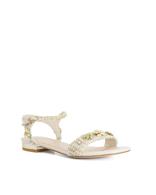 Dune Natural Nemesia Flat Sandals