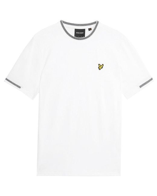Lyle & Scott White Tipped T-Shirt for men