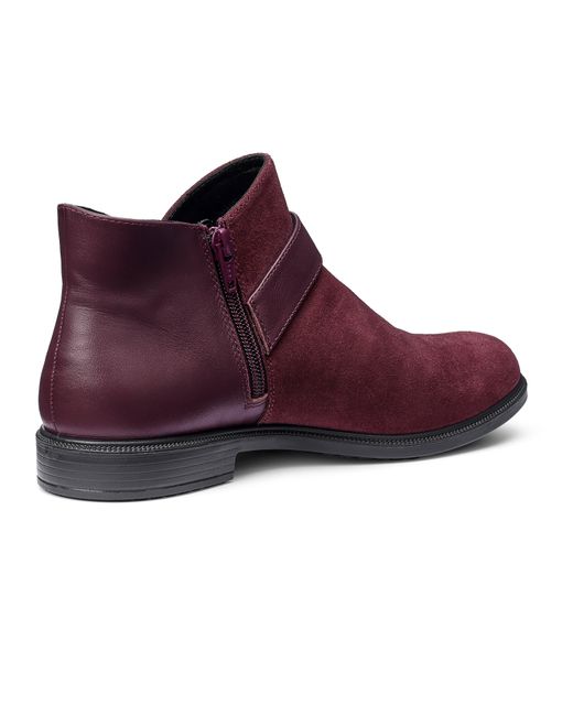 Hotter Purple Linton Wide Fit Ankle Boots
