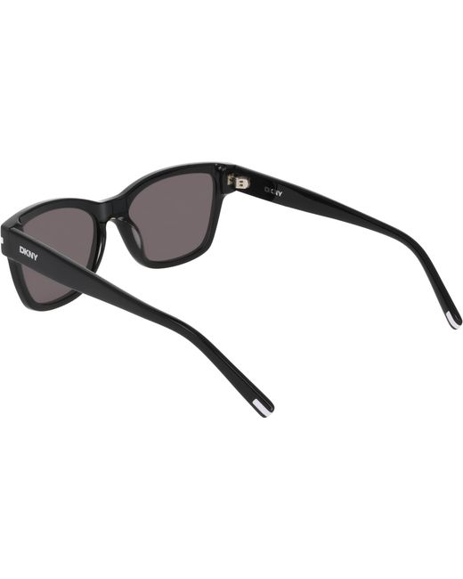 DKNY Black Modified Rectangle Sunglasses