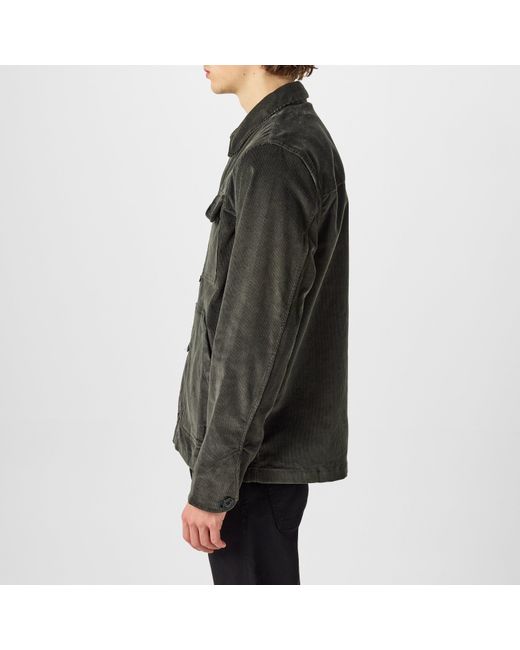 Paul Smith Black Corduroy Shirt Jacket Organic Cotton Long Sleeve Overshirt for men
