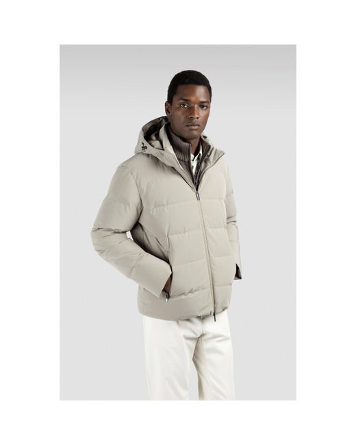 Paul & Shark Gray Typhoon Short Puffer Jacket for men