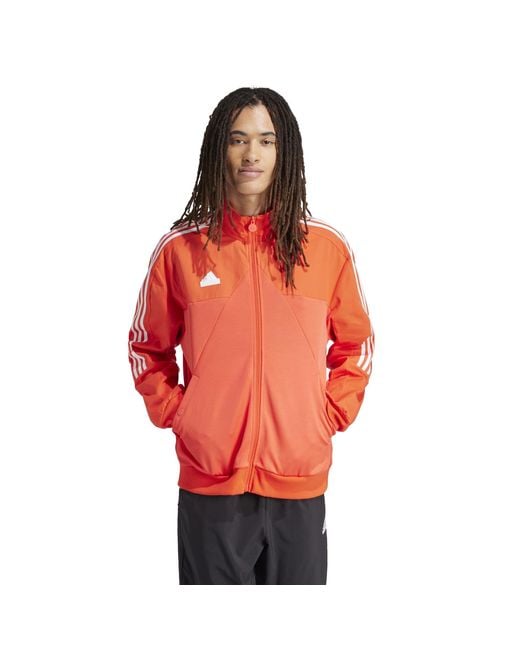 Adidas Orange Tiro Tracksuit Top for men