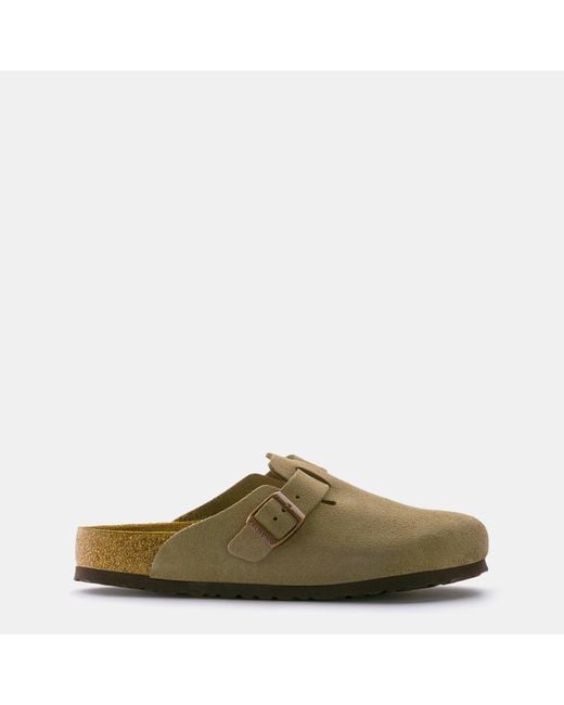 Birkenstock Natural Boston Suede for men