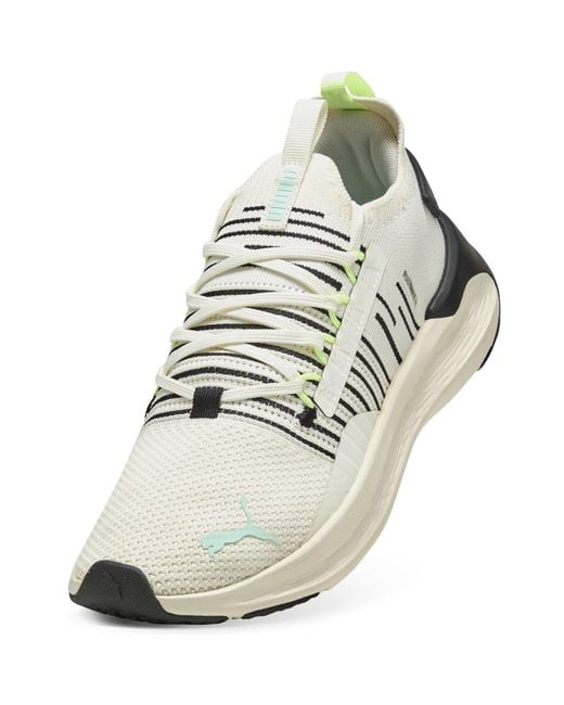 PUMA White Softride Symmetry Fuzion Running Shoes