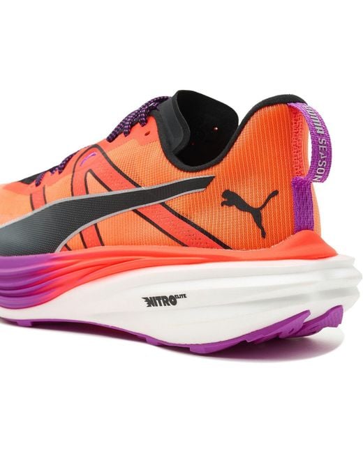 PUMA Pink Deviate Nitro Elite Trail Off-Road Running Shoes for men