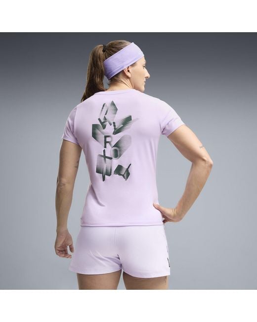 PUMA Purple Hyrox Graphic Short Sleeve T-Shirt