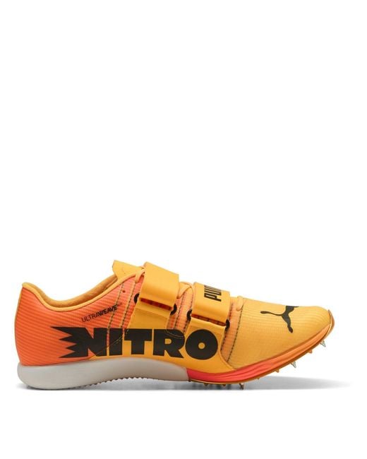 PUMA Orange Triple Jump Nitro Elite 2 Track Running Spikes for men