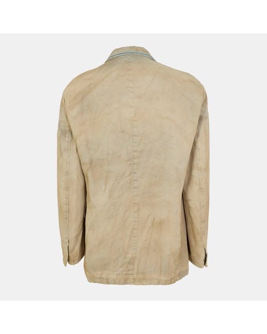 DIESEL Natural Structured Button-Front Denim Jacket for men