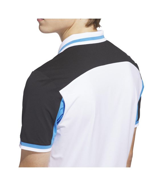 Adidas Blue Short Sleeve Performance Polo Shirt for men
