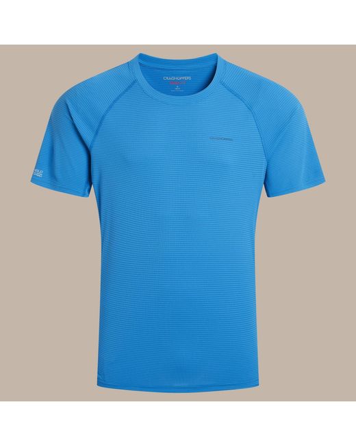 Craghoppers Blue Nosilife Solar Shield+ Short-Sleeved T-Shirt for men