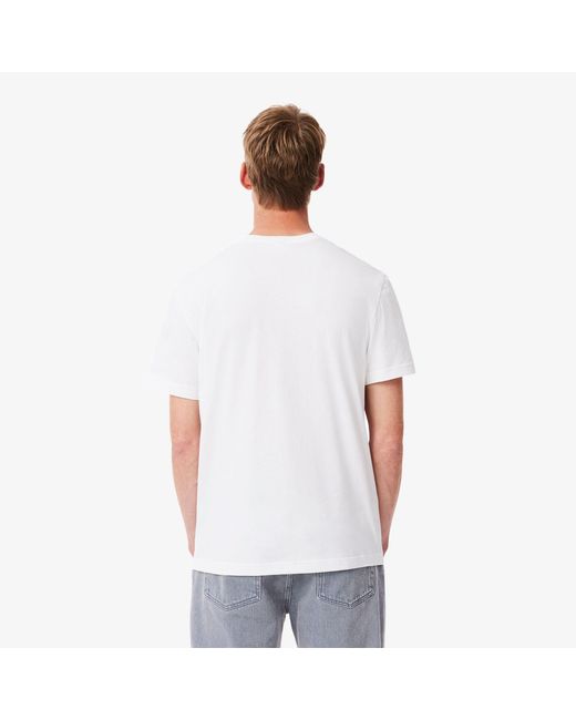 Lacoste White Large Logo T-Shirt for men