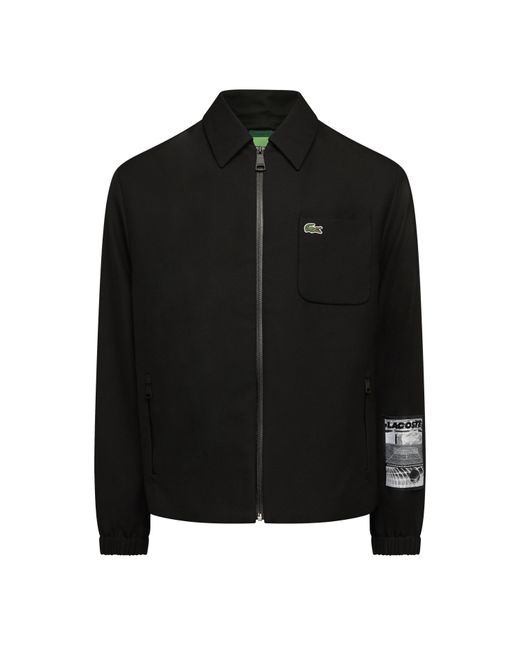 Lacoste Black Contrast Lined Track Jacket for men