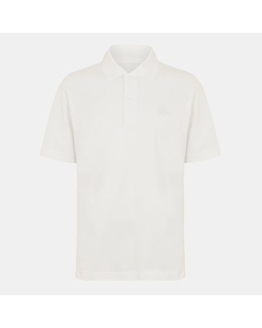 Lacoste White Short-Sleeve Polo Shirt for men