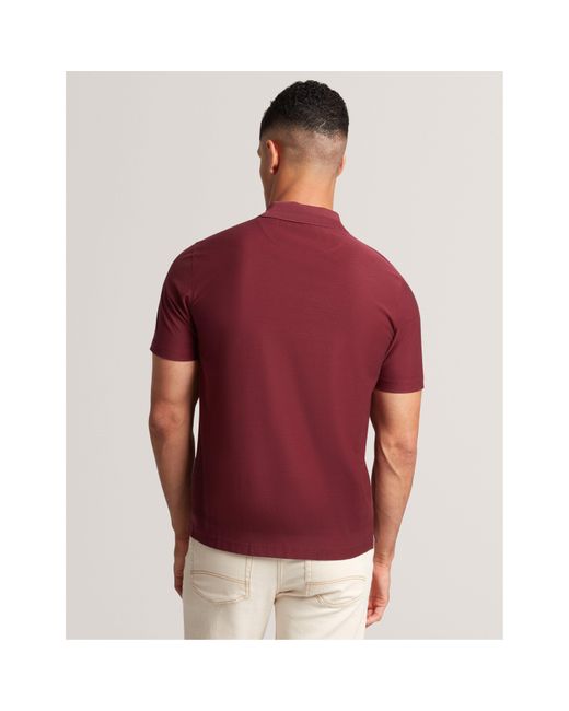 Ted Baker Textured Zip Short Sleeve Polo Shirt for men