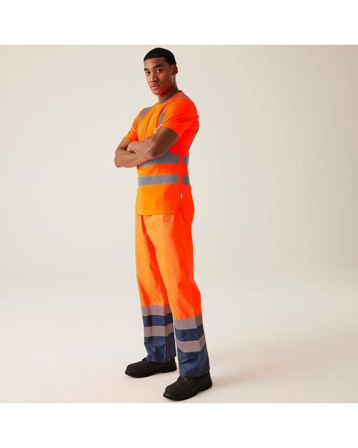 Regatta Orange Hi-Vis Pro Contract T-Shirt for men